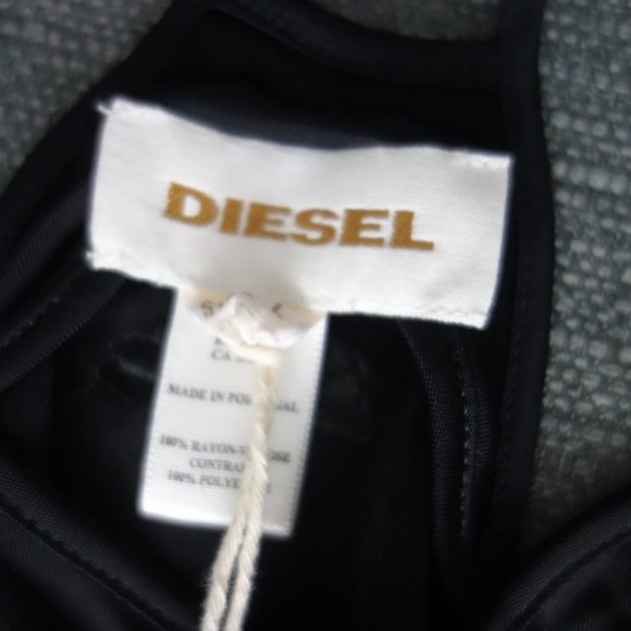 Diesel 00CELE 00NKF 100% RAYON-VISCOSE Made in Portugal Black Camisole Size L - Picture 3 of 13